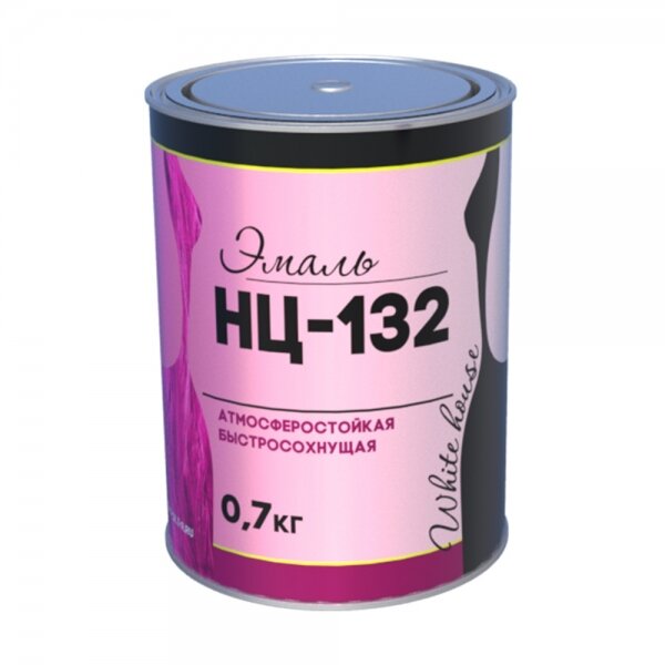 Эмаль НЦ 132 White House 0 7кг Белая  Полуматовая Универсальная 