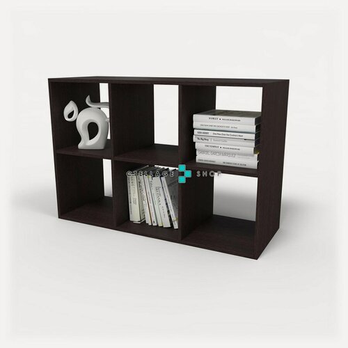 Изображение товара Стеллаж 6 секций (3х2) / Венге / Гл. 31 см / серии CTELLAGE.