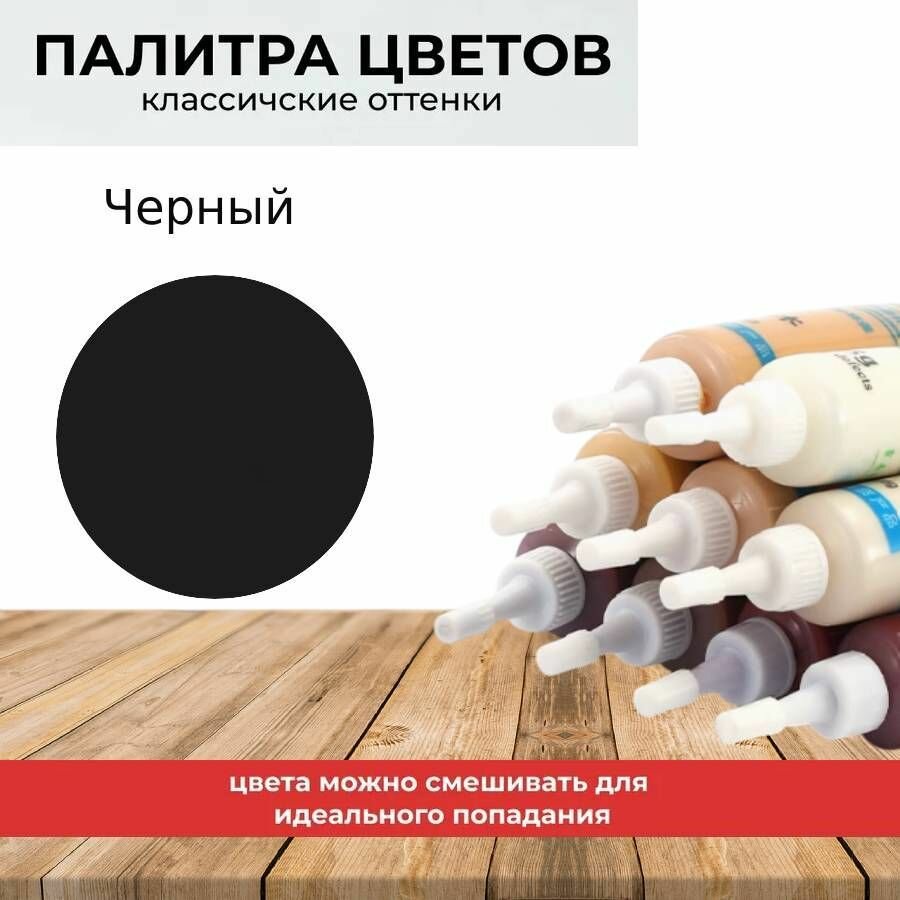 Маркер для мебели KNB, для заполнения царапин на деревянной мебели и ламината Черный 25 г