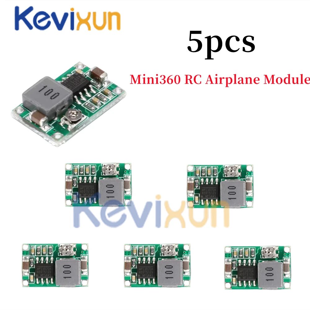 5/10/15/20 шт. Mini360 RC модуль самолета Mini 360 понижающий преобразователь постоянного тока 2A понижающий модуль 4,75 В-23 В до 1 В-17 В 17x11x4 мм LM2596, 5pcs