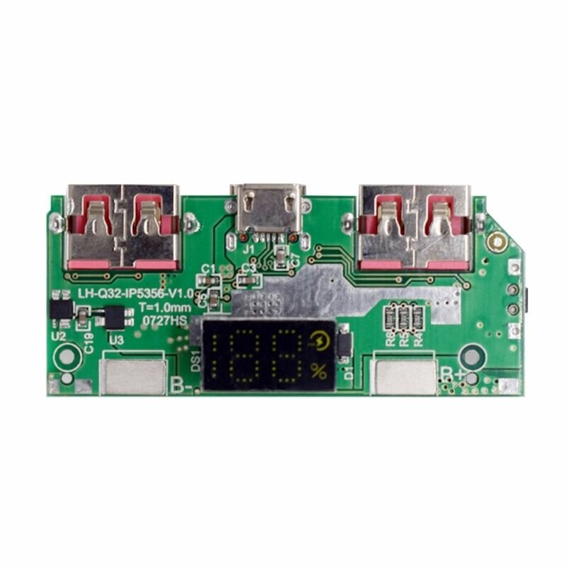 Светодиодный двойной USB 5V 3A Micro/Type-C мобильный блок питания 18650 модуль зарядки литиевая батарея зарядная плата