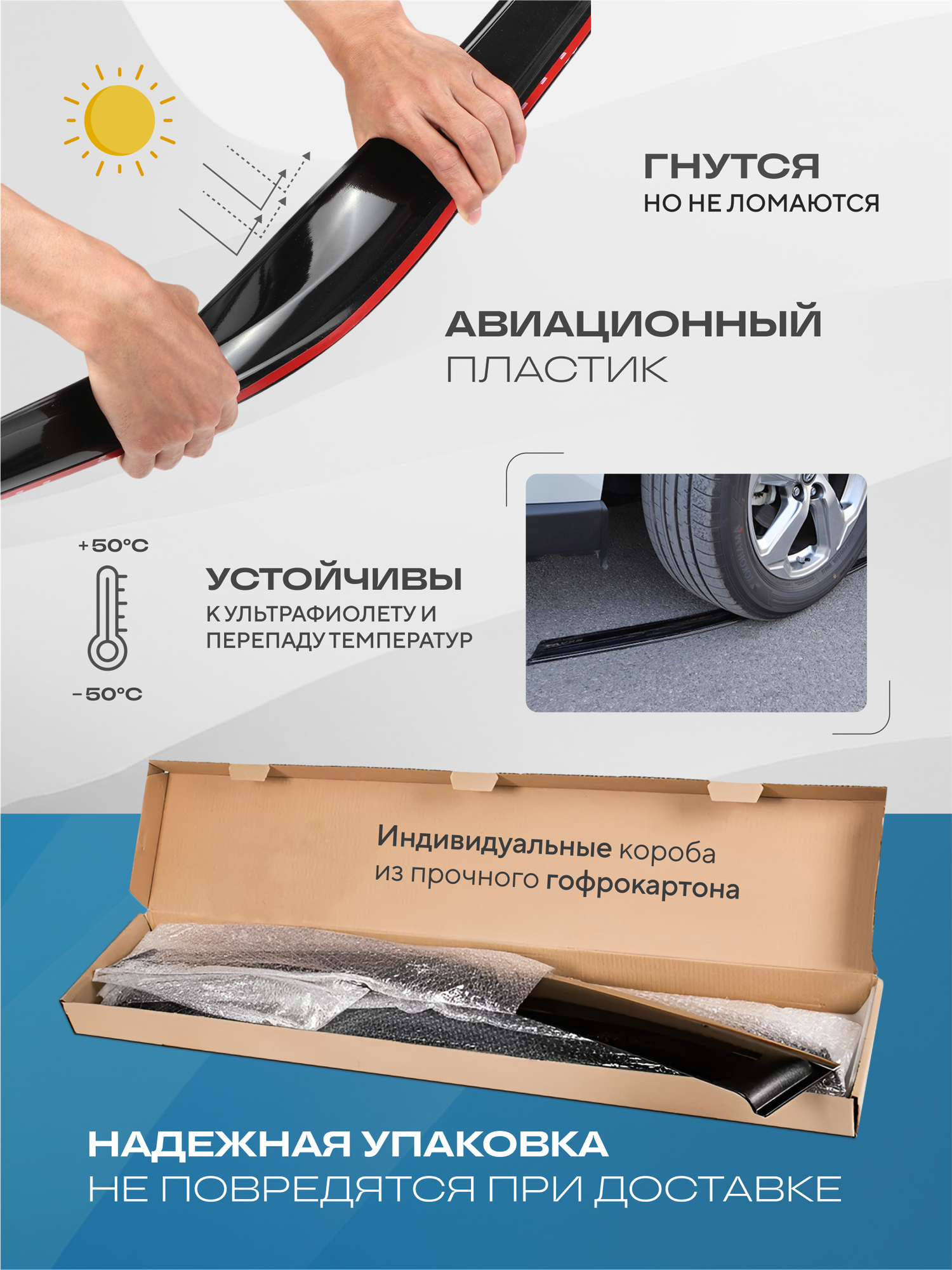 Дефлекторы на окна автомобиля FORD FOCUS II 2005-2011 + рестайлинг — фото 1