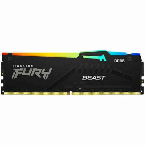 Модуль памяти DIMM 16Gb DDR5 PC48000 6000MHz Kingston Fury Beast RGB Black KF560C36BBE2A-16 9990₽