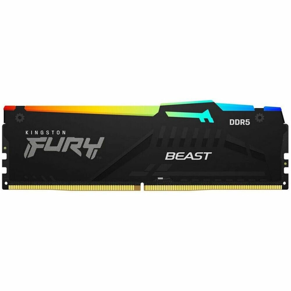Модуль памяти DIMM 16Gb DDR5 PC48000 6000MHz Kingston Fury Beast RGB Black (KF560C36BBE2A-16)