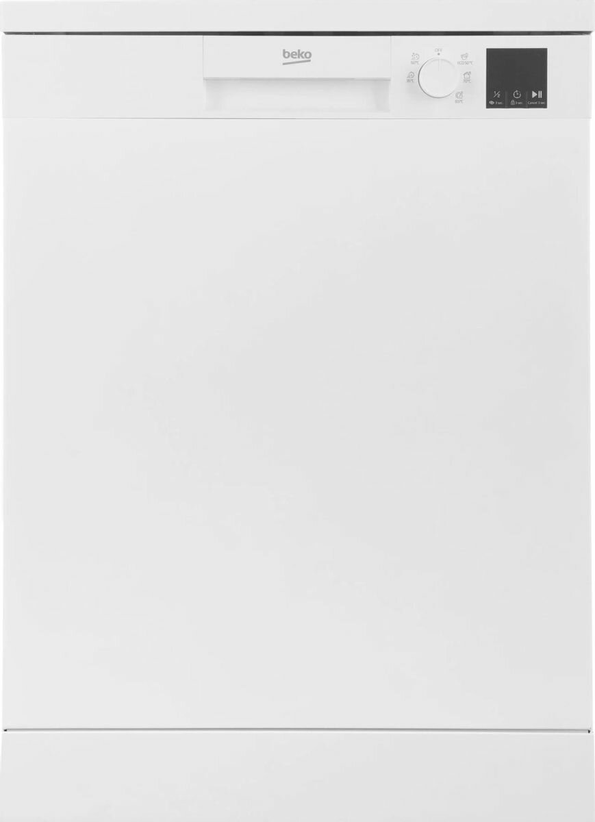 Посудомоечная машина Beko DVN053W01W, полноразмерная, напольная, 59.8см, загрузка 13 комплектов