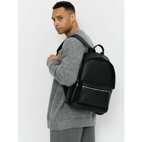 Рюкзак BACKPACK2U, водоотталкивающий, экокожа, черный, для ноутбука до 15,6", 24 л,