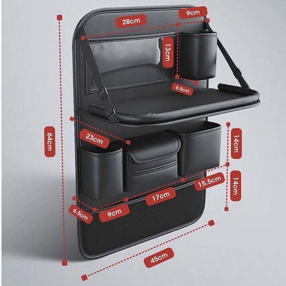 Картинки Органайзер автомобильный на спинку сиденья со складным столиком, чехлы на защита спинки в машину сидений автоорганайзер