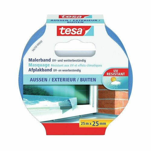 Лента малярная фасадная голубая Tesa 56250-00 (25мм*25м)