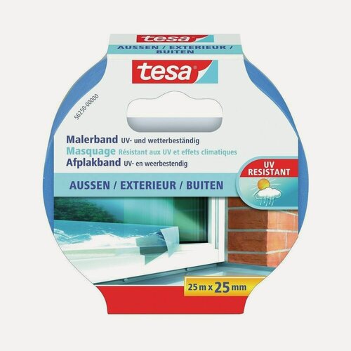 Изображение товара Лента малярная фасадная голубая Tesa 56250-00 (25мм*25м)