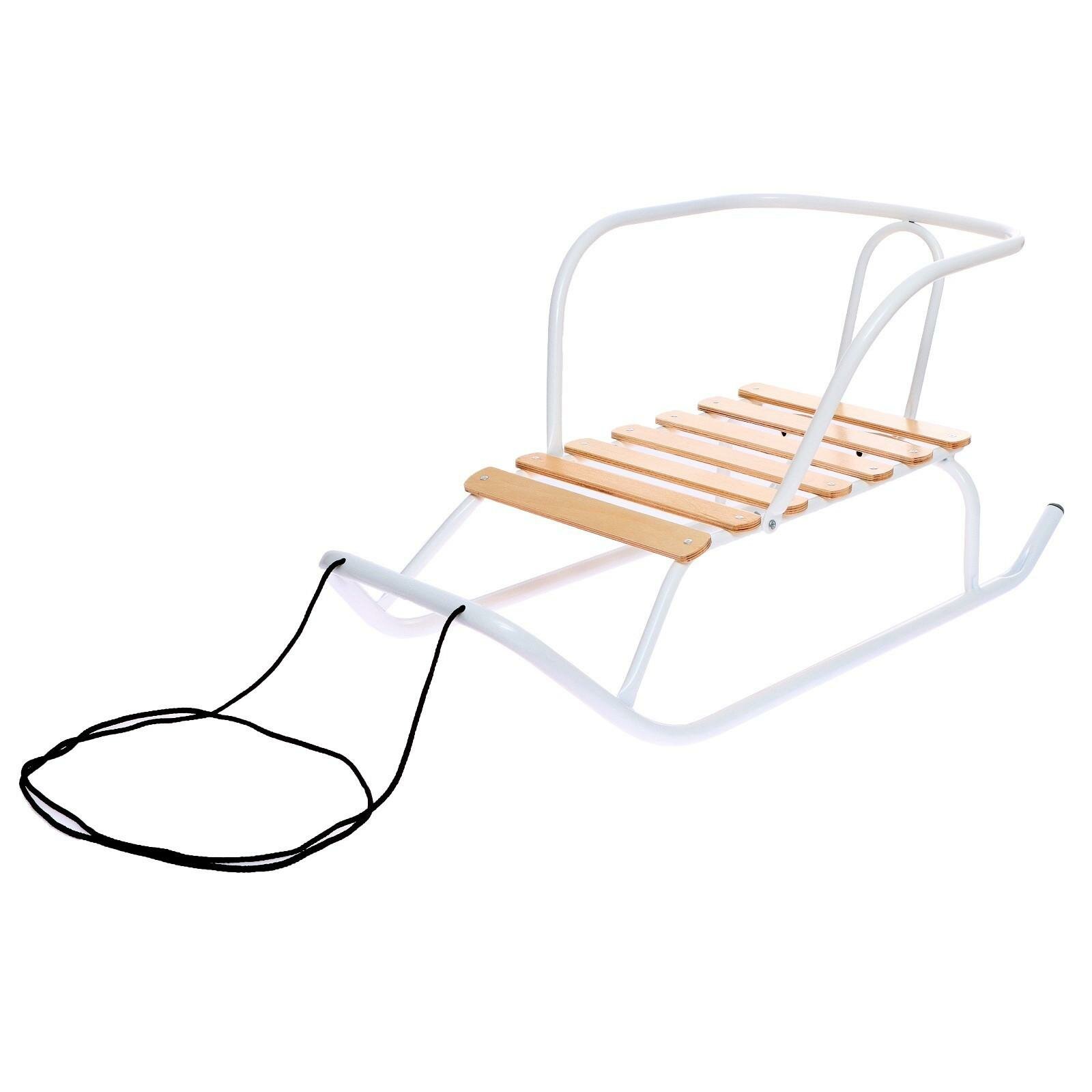 Санки детские Nika Kids "Ветерок 1" без ручки от 1 года цвет белый