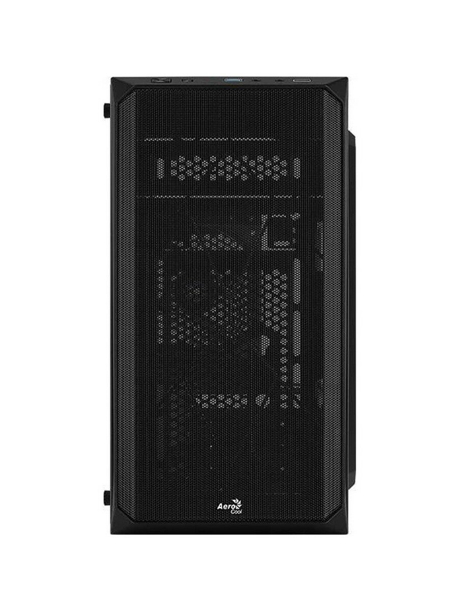 Корпус mATX AeroCool 4710562759372 черный, без БП, боковая панель из закалённого стекла, USB 3.0, USB 2.0, audio - фото №3
