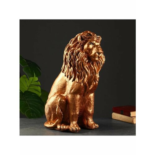 Фигура Лев сидящий бронза, 40х25х56см