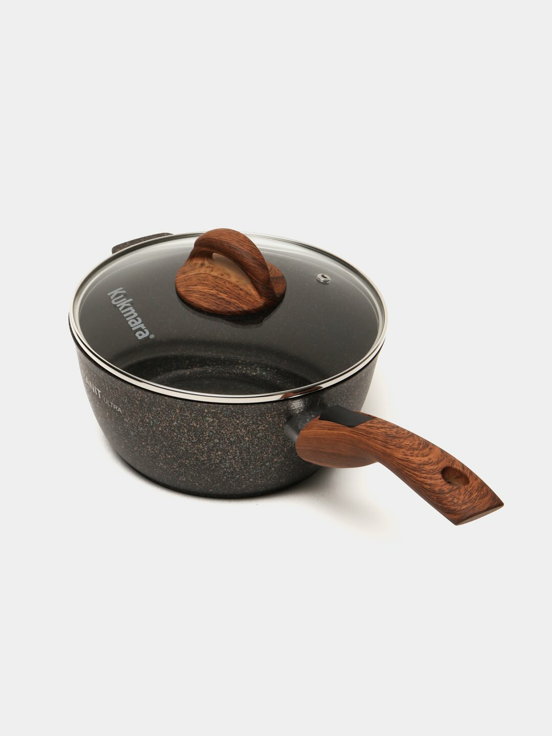Ковш со съемной ручкой, стекл. крышкой, АП линия Granit Ultra Kukmara, 2,2 л