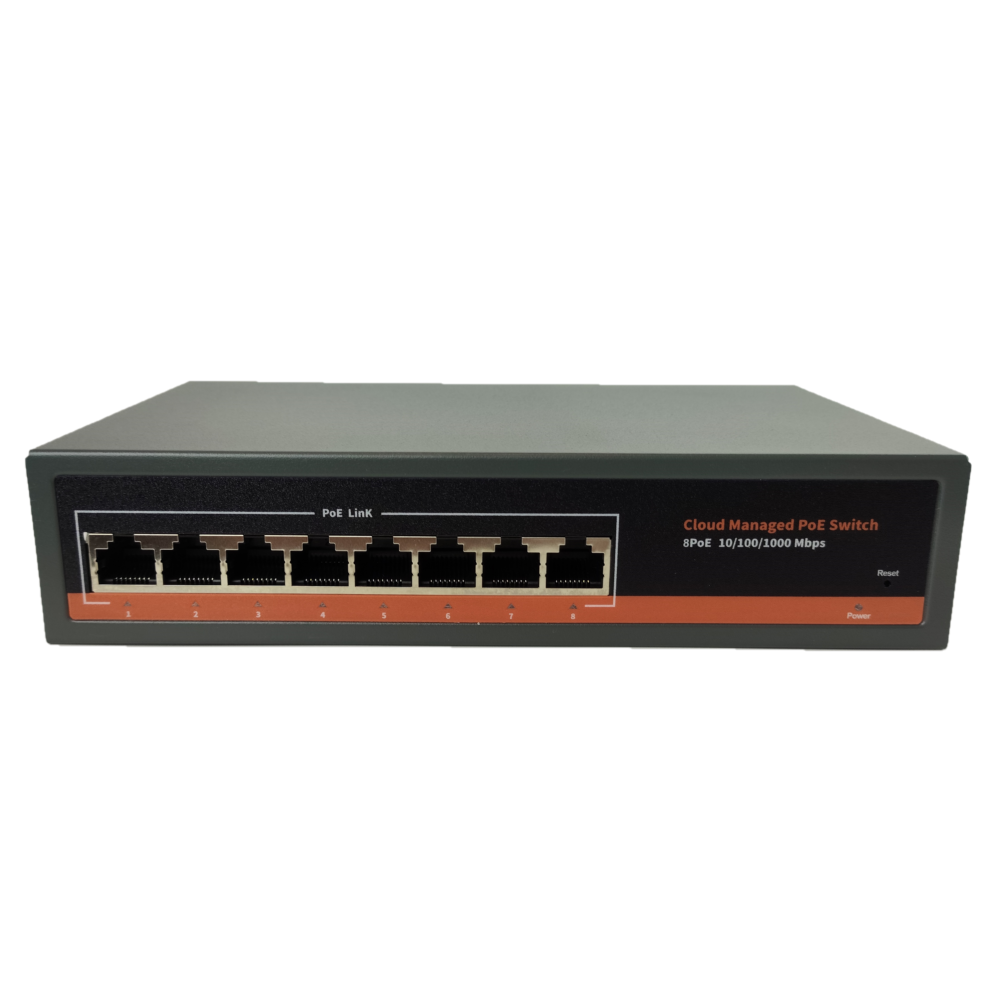 PoE Коммутатор XVI SWP3208, L2, 8 PoE 10/100/1000, 120Вт, 16Gbps, 8K MAC