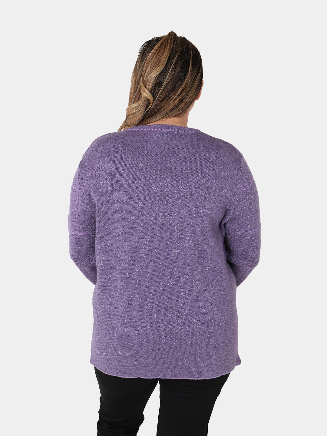 Свитер размер One Size, , фиолетовый — фото 1