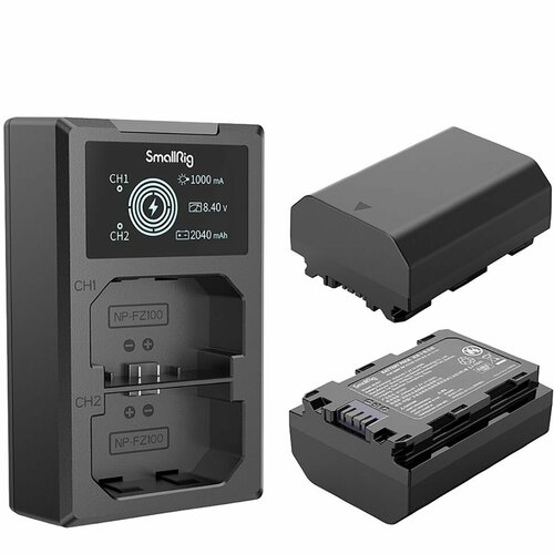 2 аккумулятора NP-FZ100 зарядное устройство SmallRig 3824B 8390₽