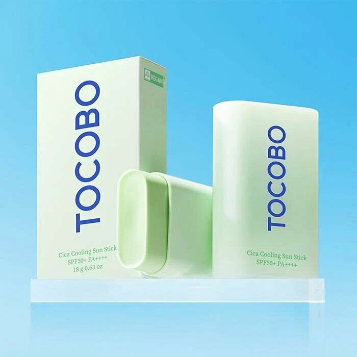Солнцезащитный стик TOCOBO "Cica Cooling", SPF50+, охлаждающий, 18 г — фото 1
