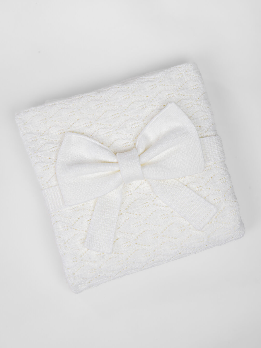 Плед детский вязаный для новорожденных, универсальный, 90х100 — фото 1