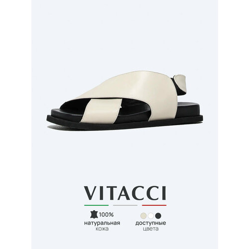 фото Сандалии vitacci, размер 37, бежевый