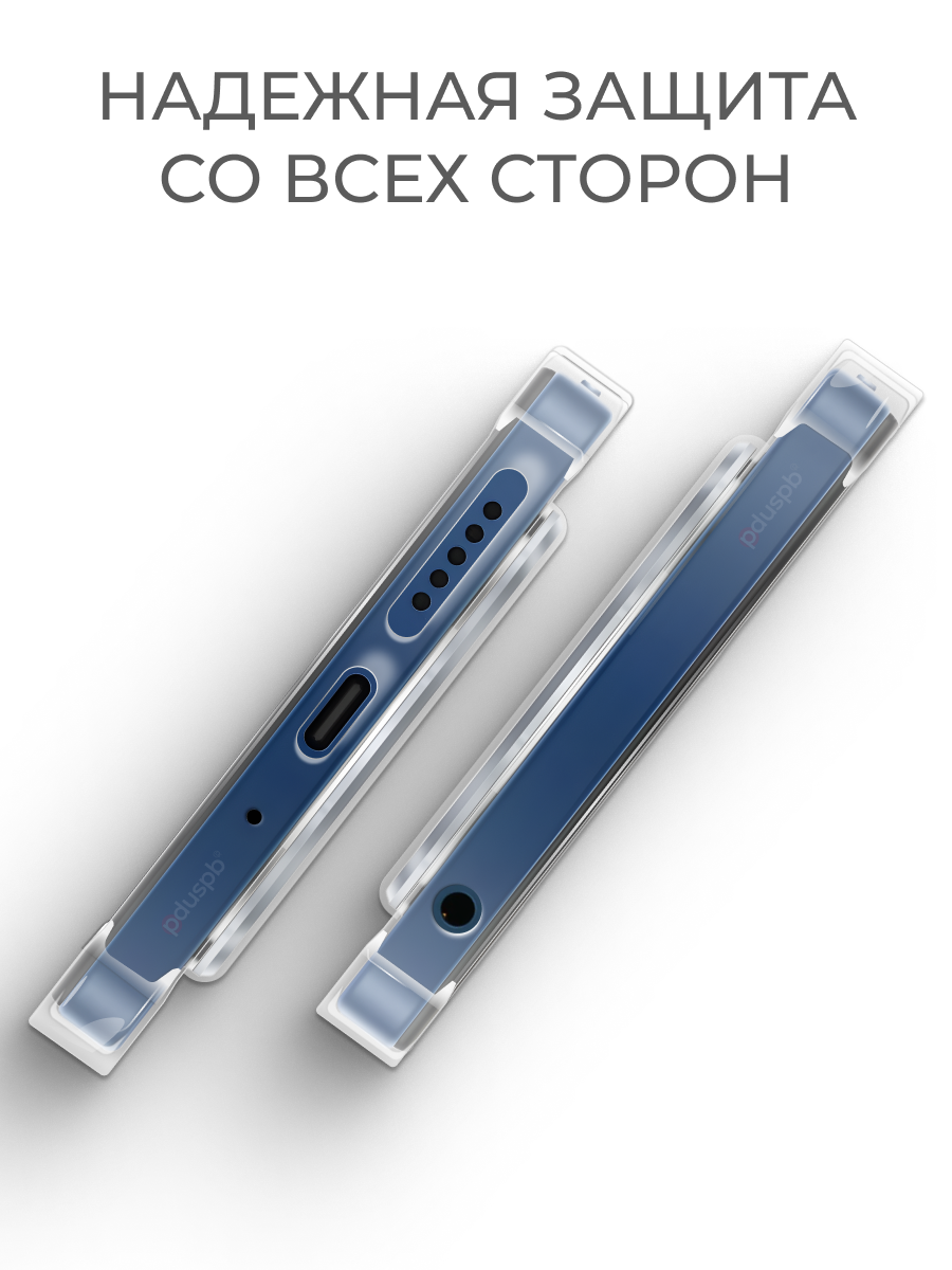 Противоударный чехол для Poco C75 / Поко с75 с защитой камеры и углов прозрачный — фото 1