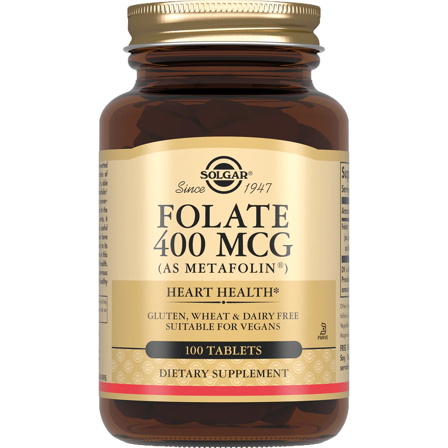 БАД Solgar Таблетки "Фолат 400 мкг "Метафолин", 100 шт. Folate 400 mcg (as Metafoline)