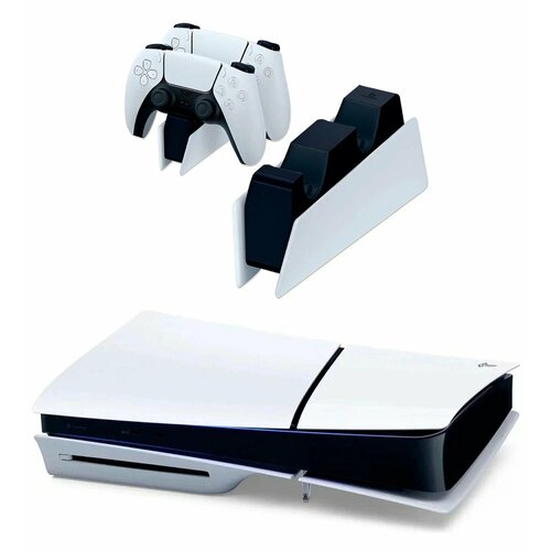 Игровая приставка Sony PlayStation 5 Slim с дисководом 1000 ГБ SSD белый 2й геймпада Зарядная станция 84267₽