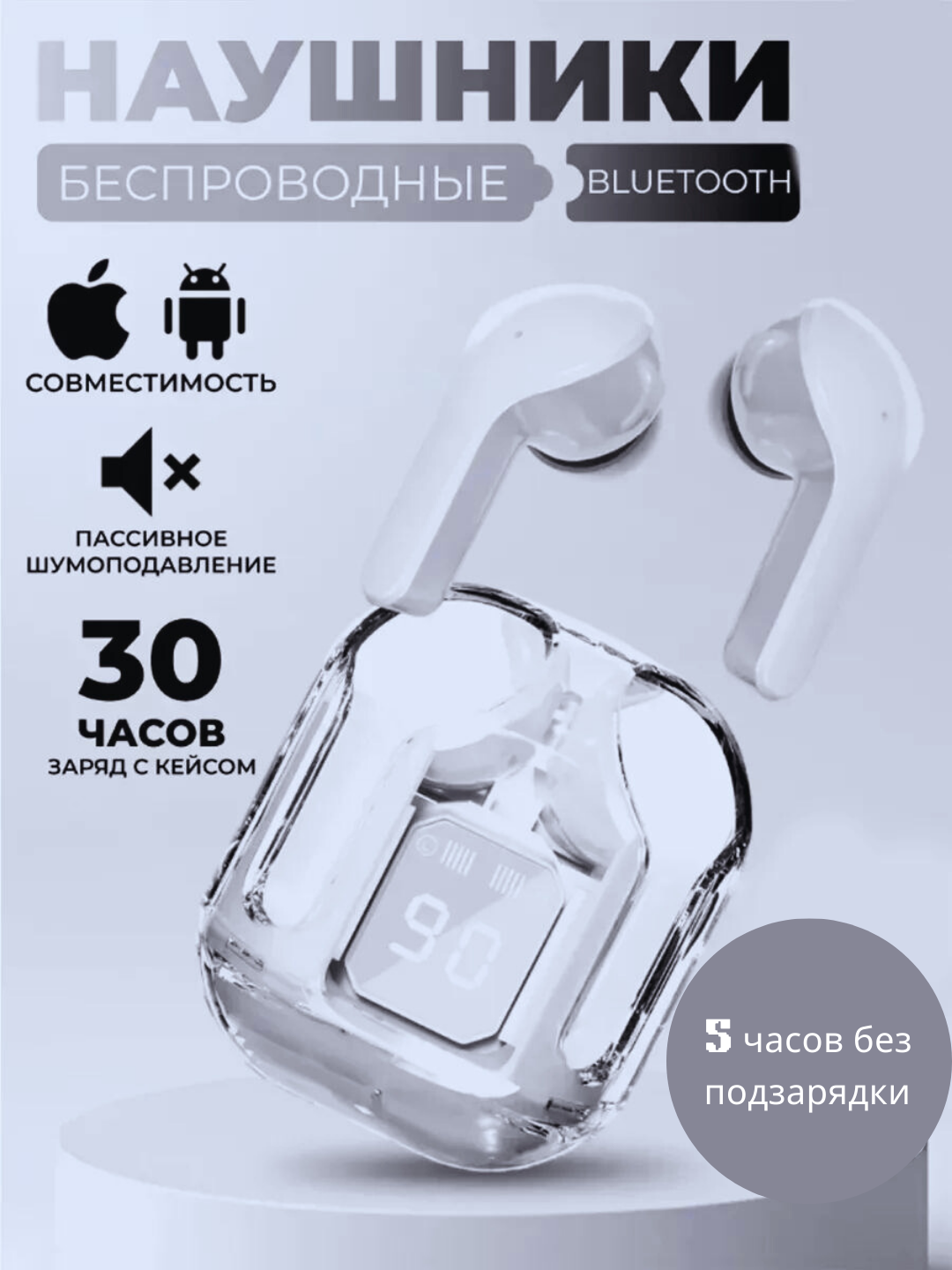 Беспроводная Bluetooth-гарнитура Air 31, дисплей, микрофон и шумоподавление.