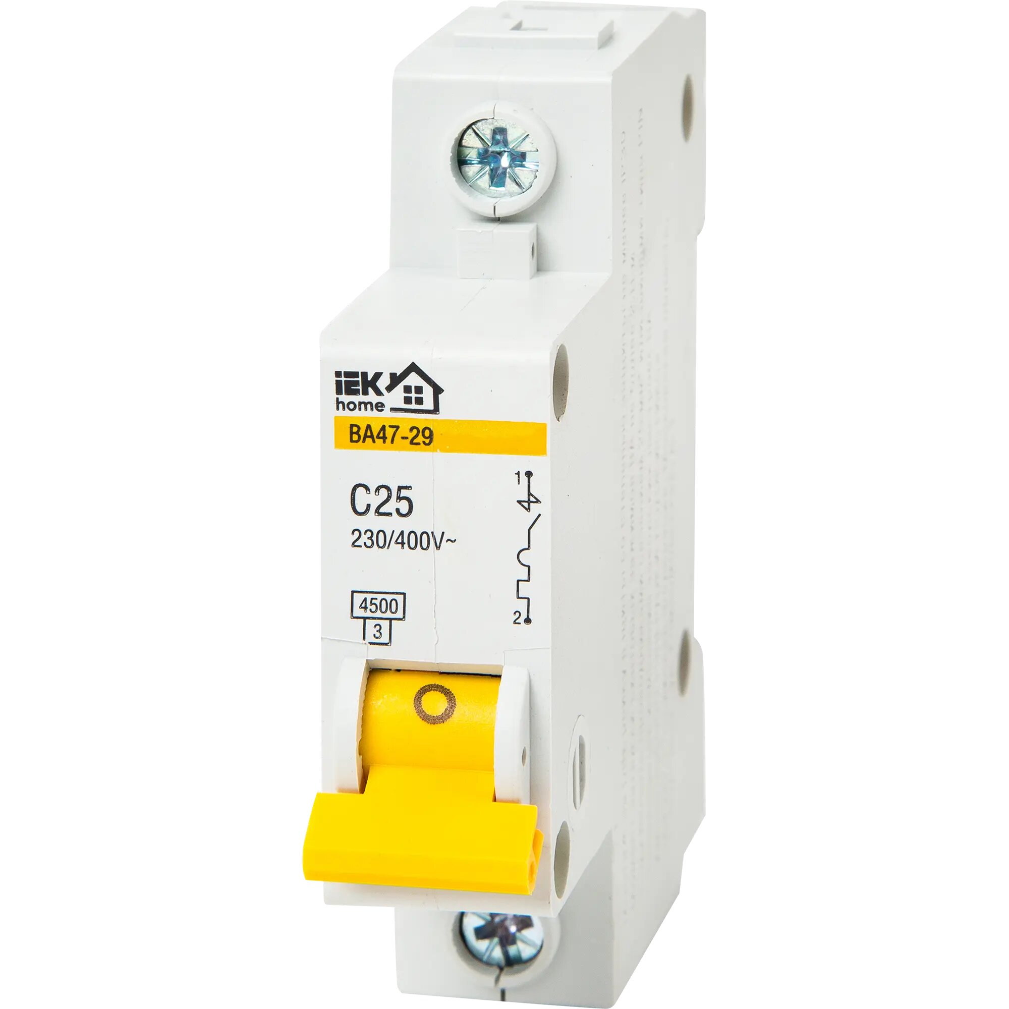 Автоматический выключатель IEK Home ВА47 29 1P C25 А 4 5 кА
