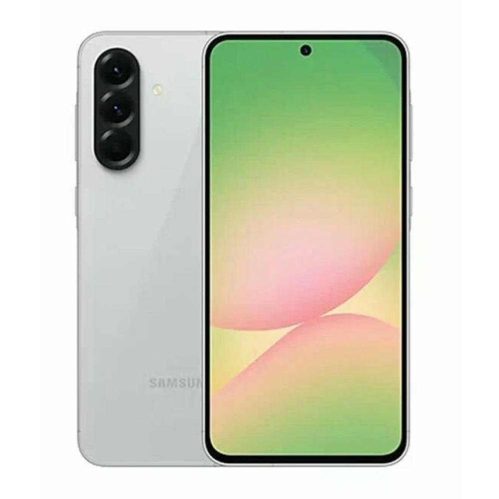 Серый Samsung Galaxy A56 12/256Гб, 5G, NFC, Dual: nano SIM+eSIM, Awesome Lightgrey (смартфон)