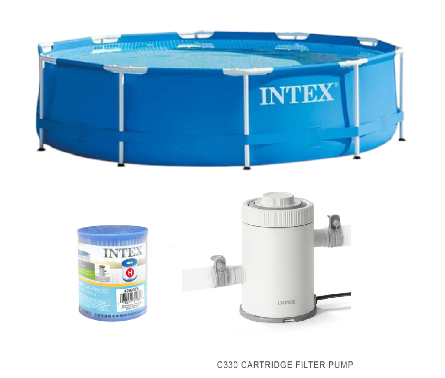 Бассейн каркасный Intex 28202 Metal Frame Set 305х76 см насос-фильтр 1250 л. ч