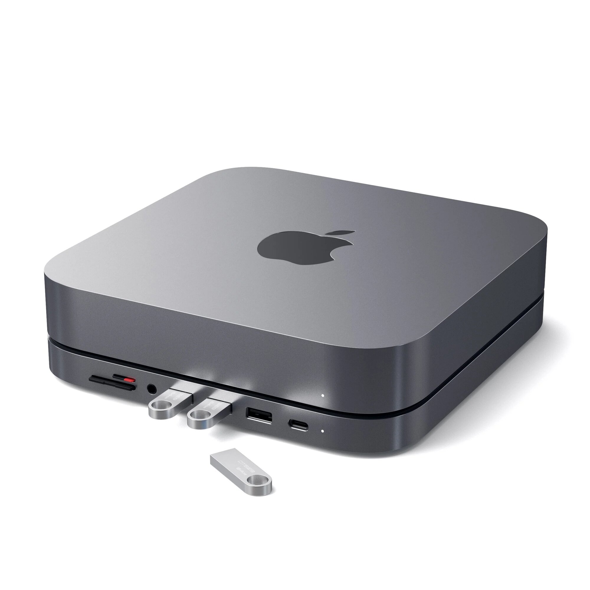Док станция для Mac Mini Satechi Mac Mini Stand   Hub  ST ABHFM  Серый