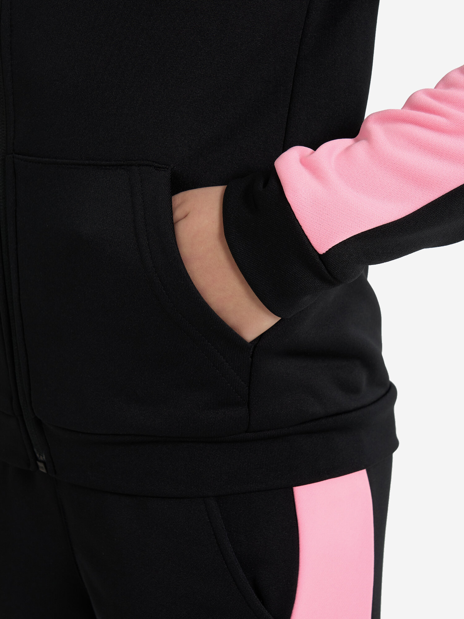 Костюм спортивный MATRIX SPORT Fitness Girl's Knitted Suit, размер 146-152, черный/розовый — фото 1