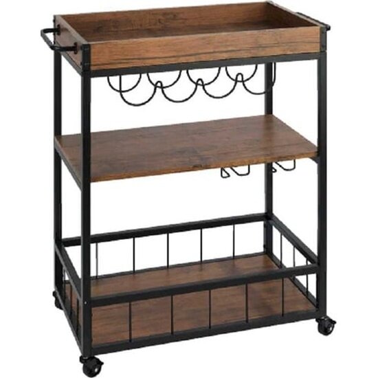 Полка для хранения Homium Loft Уют на колесиках с полками 64х35х84 см (loft01)