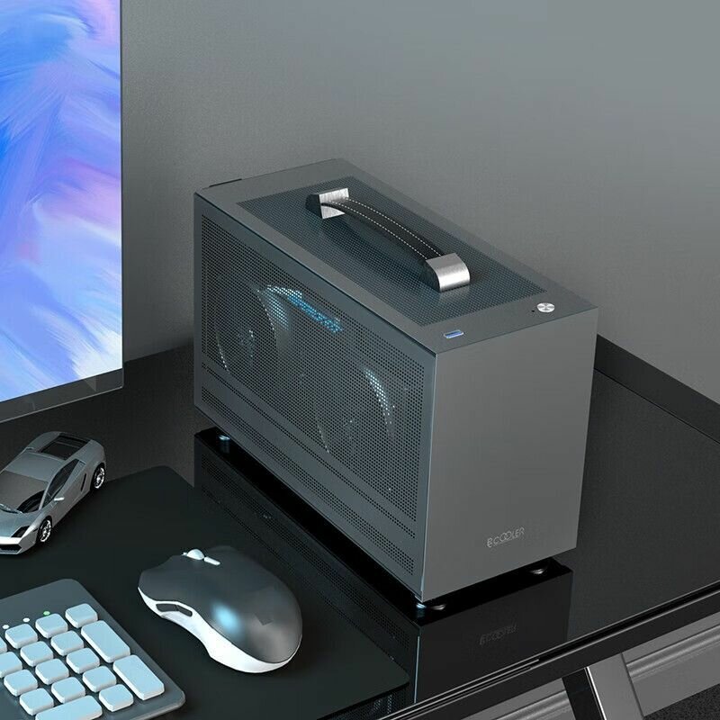 Pccooler I100 PRO ITX Мини компьютерные корпуса белая версия