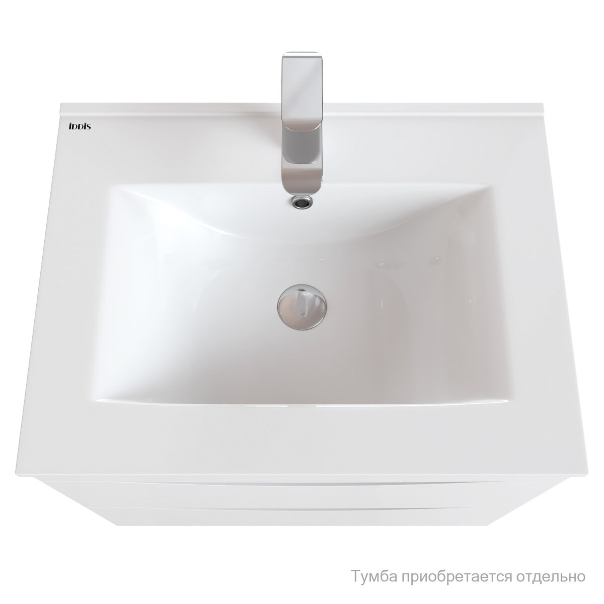 Раковина накладная IDDIS Optima Home 0136000i28 60 см белый глянцевый