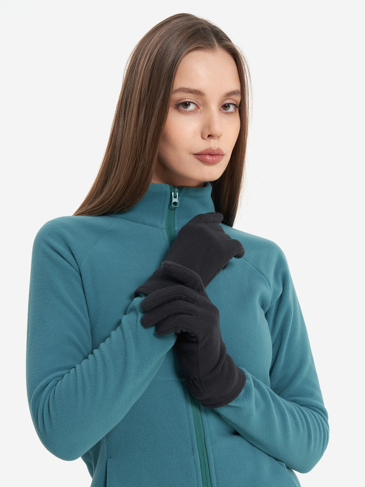 Перчатки De Mount Women basic fleece gloves для женщин размер M черный