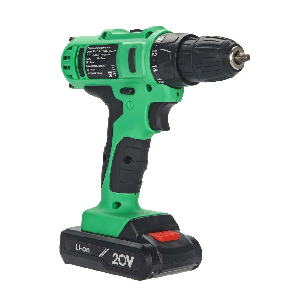 Обзор: Аккумуляторная дрель-шуруповерт Zitrek Green 20-Li Plus, 20В, 2х2.0 Ач 083-1115