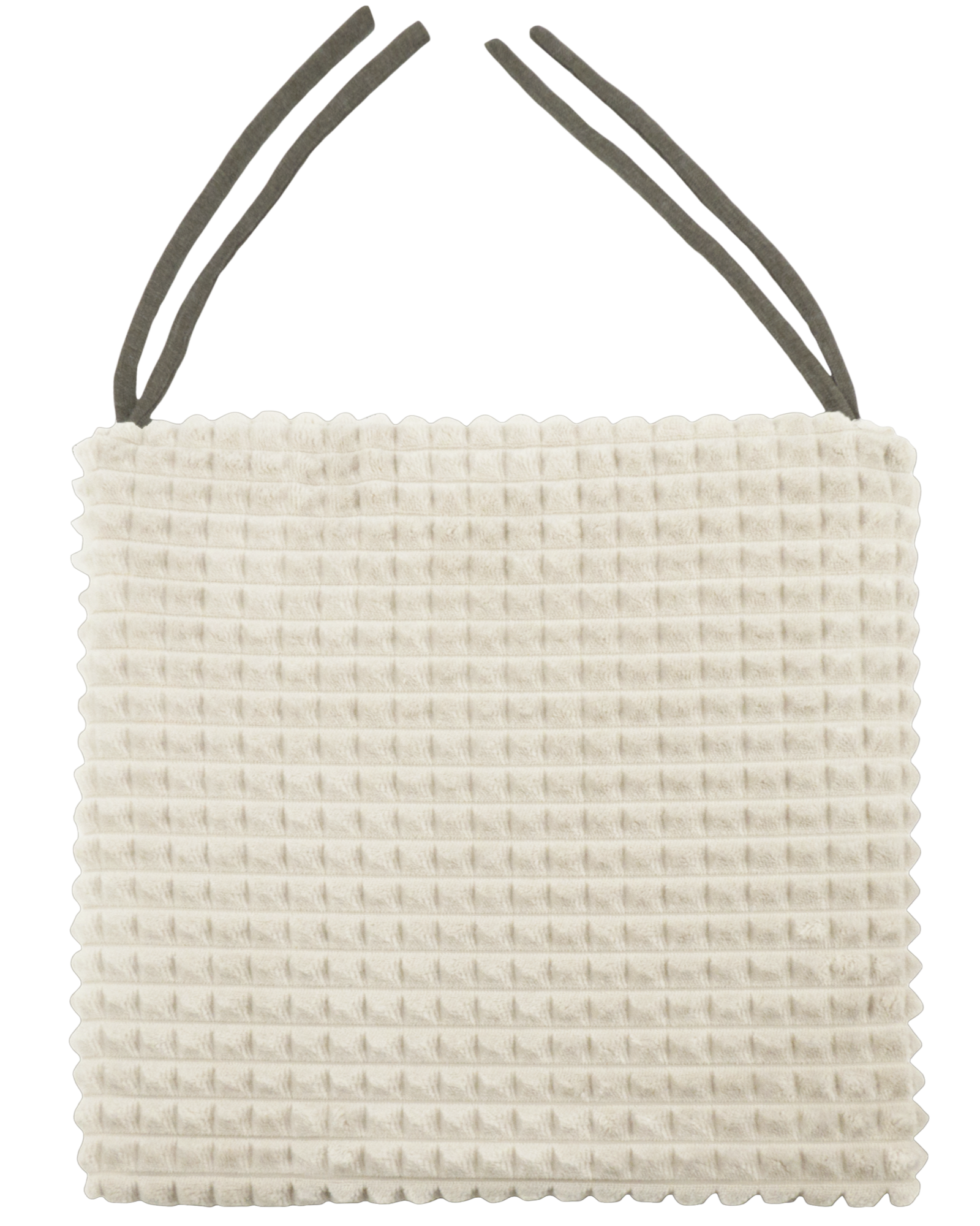 Галета для стула Плюш 40x40 см бело-серая