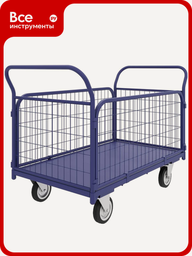 Изображение товара Платформенная тележка с сетчатыми бортами RUSKLAD ТС 5, 700x1200 мм, d160 мм ТС 5 160