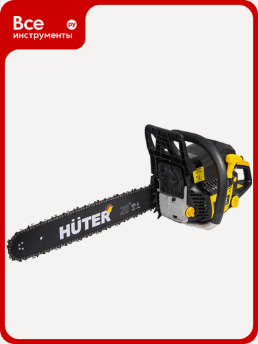 Изображение товара Бензопила Huter BS-62 полупрофессиональная, двухтактный двигатель, система виброзащиты для валки леса