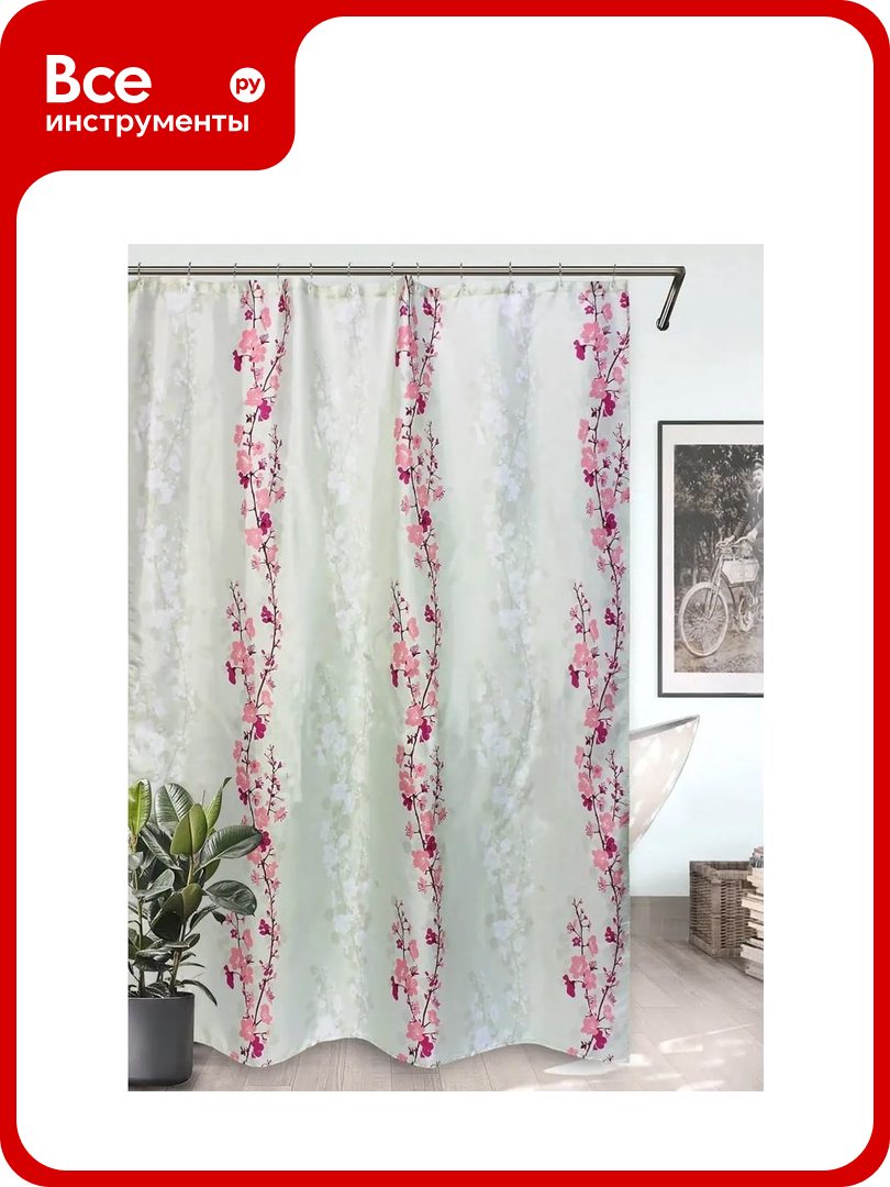 Штора для ванной комнаты Bath Plus 180х200 Blossom Falling розовый ch14036/1