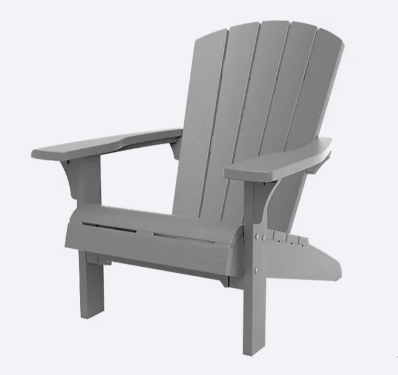Кресло Keter Troy Adirondack складное серебристый влагостойкое 10кг