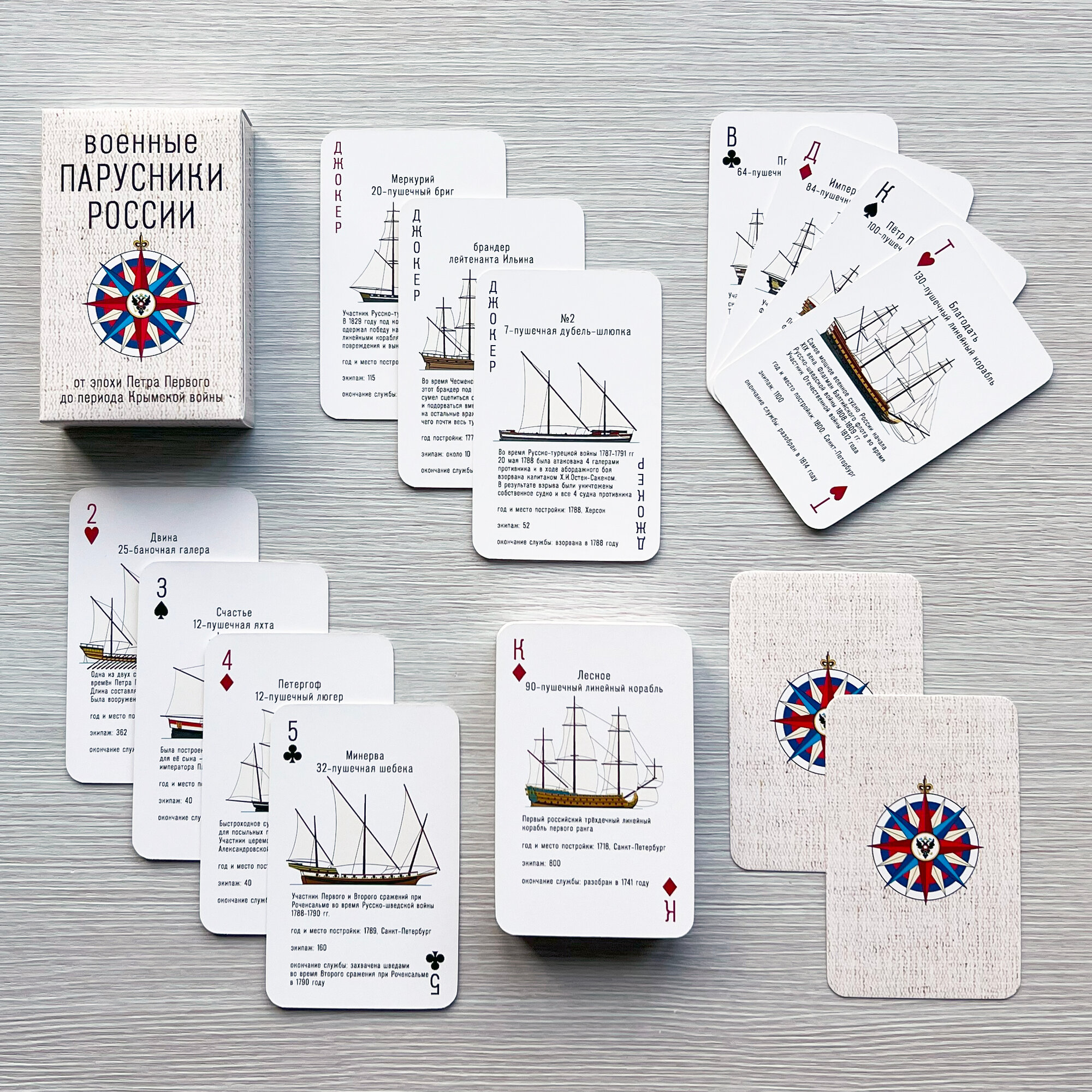 Игральные карты  Военные парусники России   Подарок моряку  яхтсмену  судомоделисту