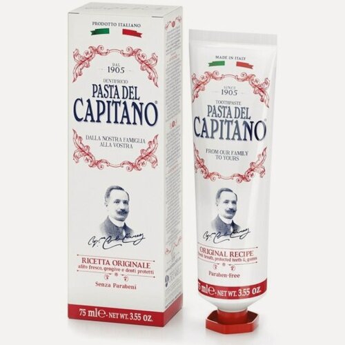 Изображение товара Зубная паста Pasta Del Capitano 1905 Original Recipe, Оригинальный рецепт, 75 мл