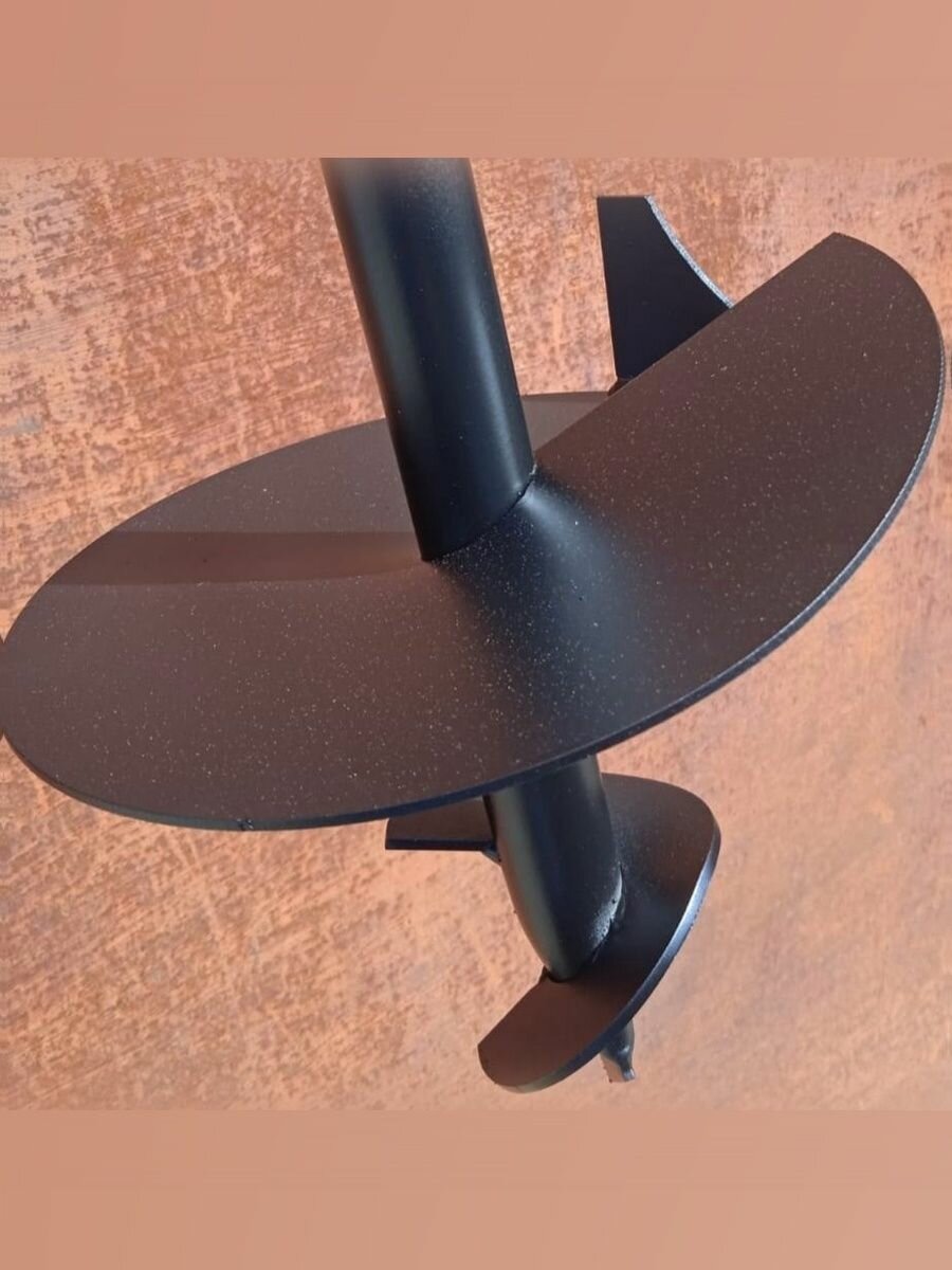 Бур садовый D-200мм x 15 метра Т-образная рукоятка металлический черный