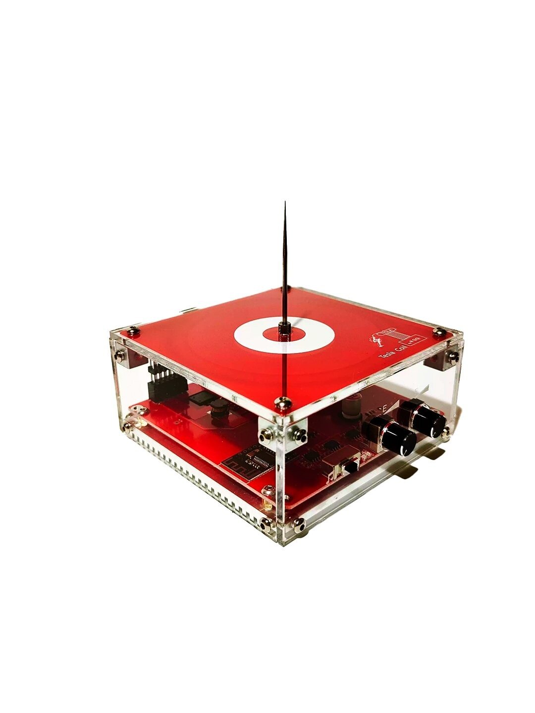 Красная светящаяся катушка Тесла — с подключением по Bluetooth и музыкальными эффектами