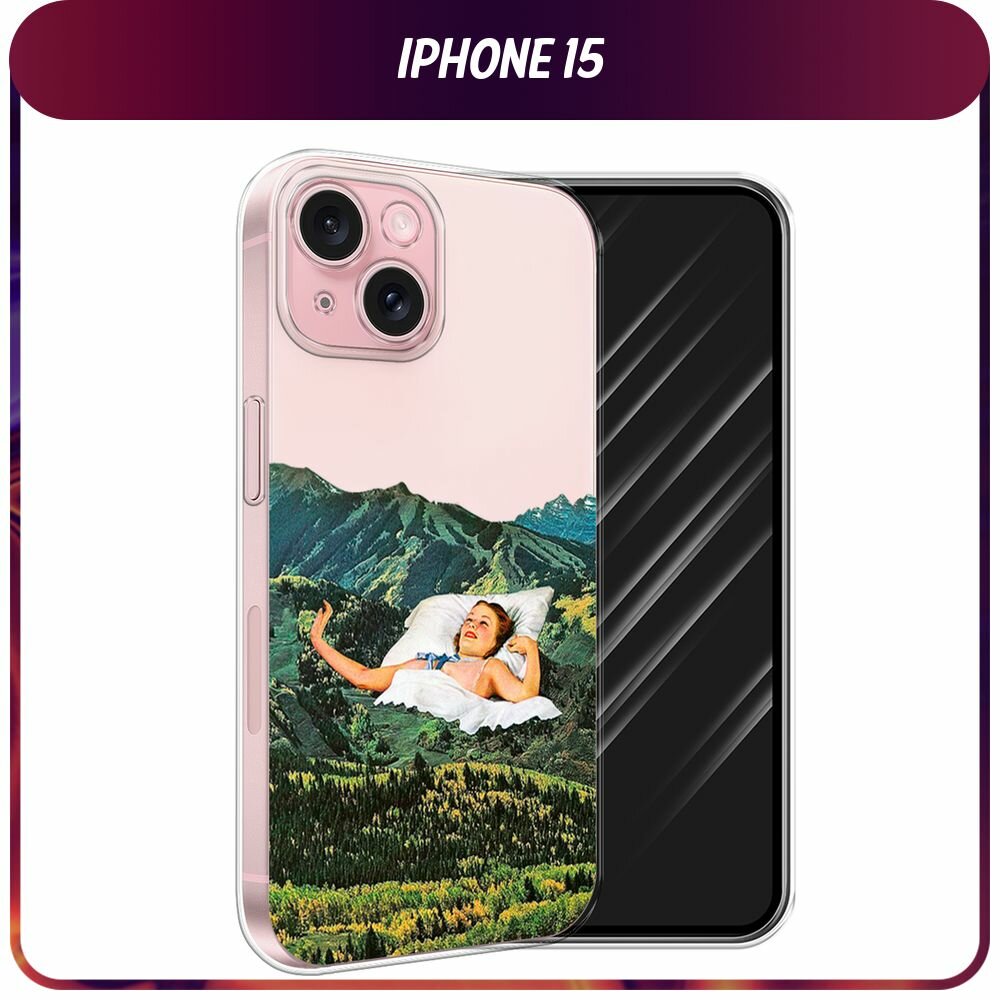 Чехол на Apple iPhone 15 / Айфон 15 с принтом Good morning, my darling, прозрачный