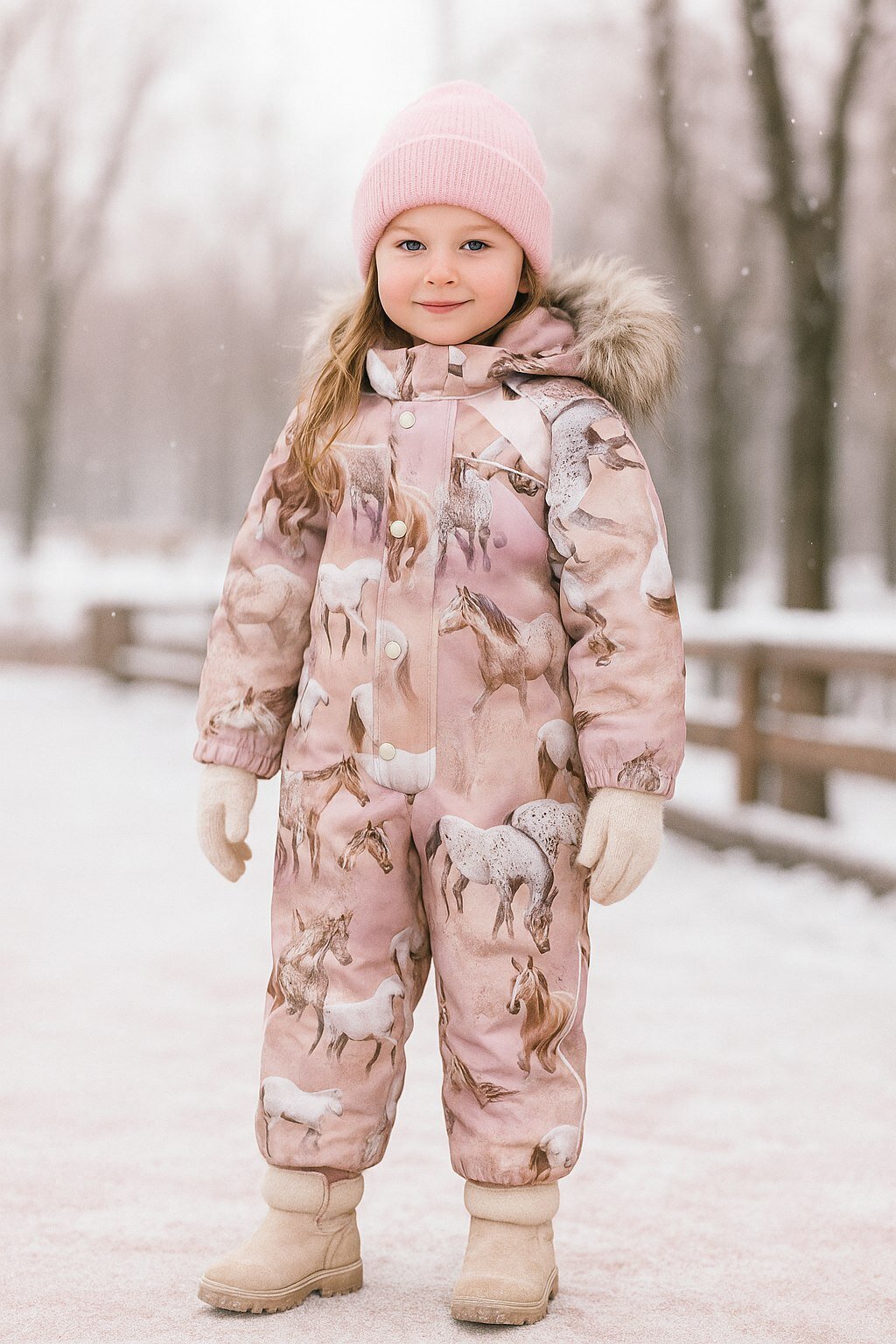 Комбинезон утеплённый Molo размер 128, , розовый