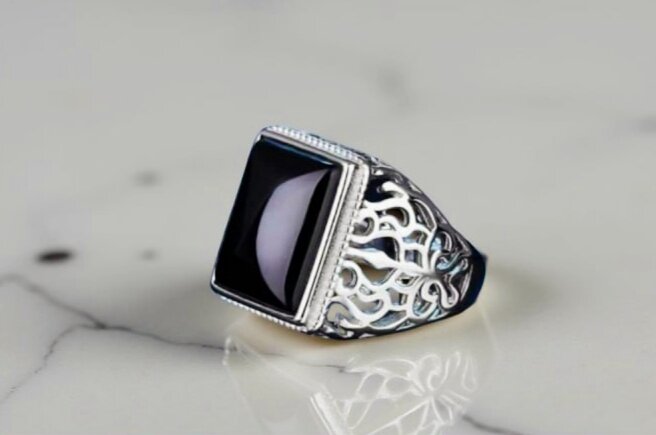 Кольцо, азурит