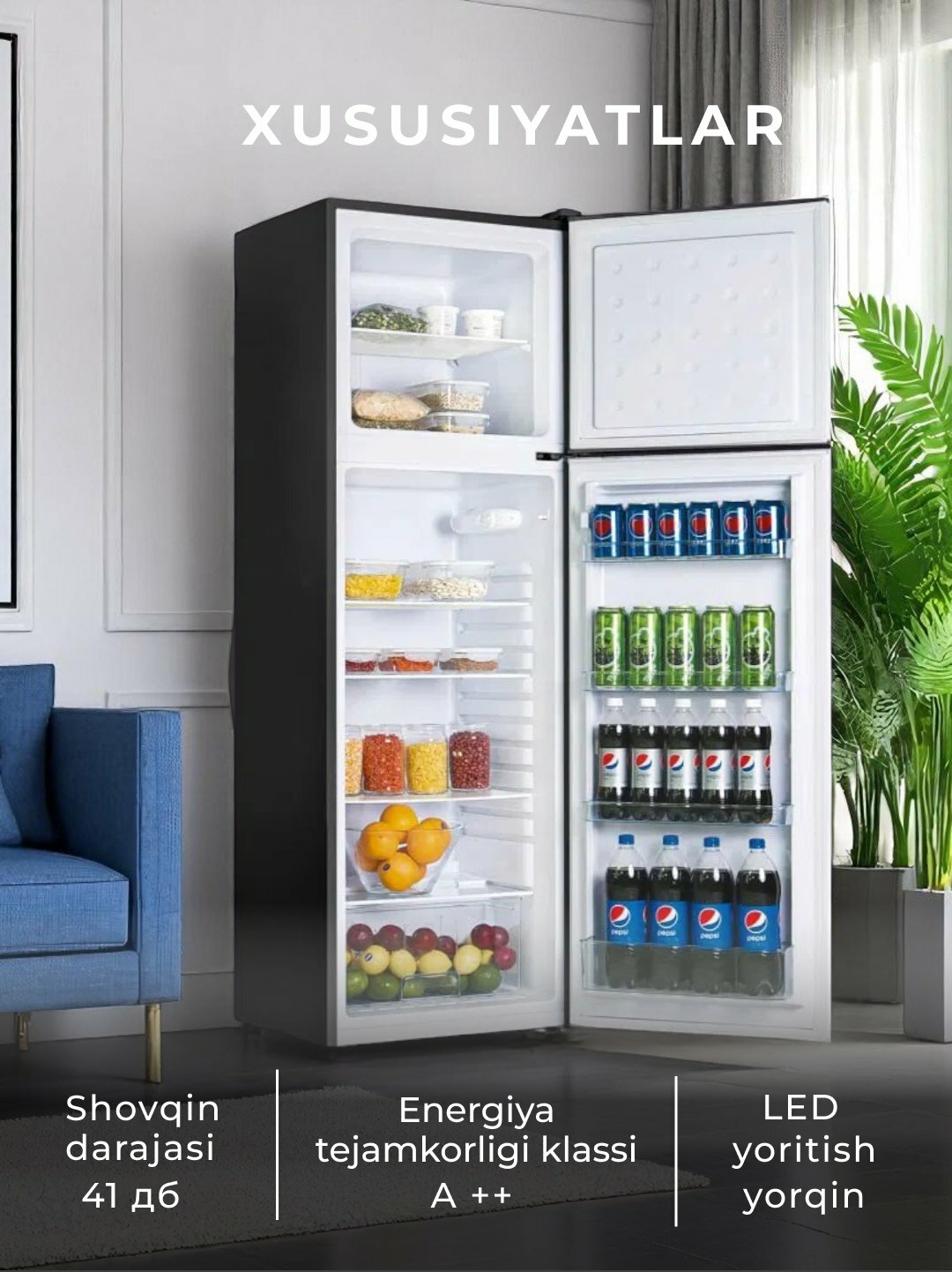 Холодильник Immer DF210TF Silver — фото 1